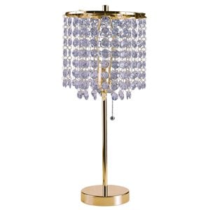 furniture of america gemma glam glass and metal table lamp in gold