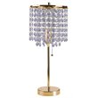 Furniture of America Gemma Glam Glass and Metal Table Lamp in Gold