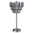 Furniture of America Belle Contemporary Metal Table Lamp in Dark Silver