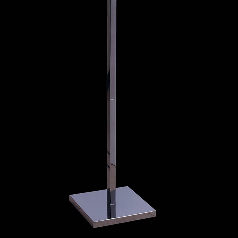 Furniture of America Tika Contemporary Metal Base Floor Lamp in Chrome