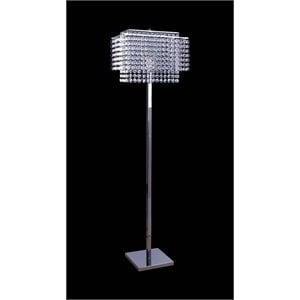 Furniture of America Tika Contemporary Metal Base Floor Lamp in Chrome