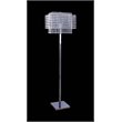 Furniture of America Tika Contemporary Metal Base Floor Lamp in Chrome