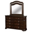 Furniture of America Kaylani Wood 8-Drawer Dresser and Mirror in Espresso