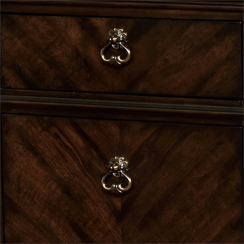 Furniture of America Kaylani Traditional Wood 5-Drawer Chest in Espresso