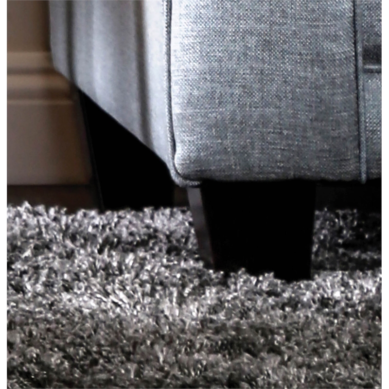 Furniture of America Joyce Transitional Fabric Upholstered Loveseat in Blue Gray