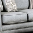 Furniture of America Joyce Transitional Fabric Upholstered Loveseat in Blue Gray