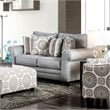 Furniture of America Joyce Transitional Fabric Upholstered Loveseat in Blue Gray