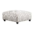 Furniture of America Joyce Transitional Woven Fabric Ottoman in Blue Gray