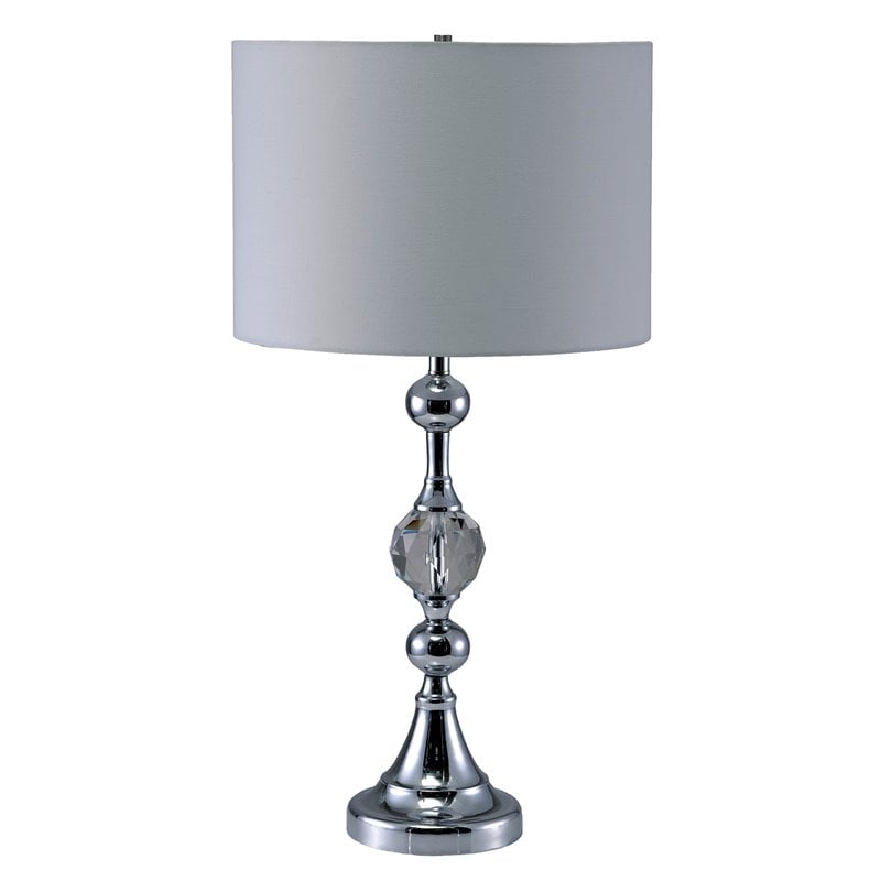 Furniture of America Charlies Modern Metal Table Lamp in Silver