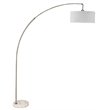 Furniture of America Boa Modern Metal Extendable Arch Floor Lamp in Silver