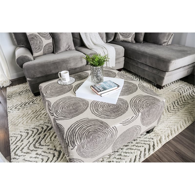 Furniture of America Sheryl Transitional Microfiber Sectional in Gray