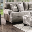 Furniture of America Sheryl Transitional Microfiber Upholstered Sofa in Gray