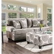 Furniture of America Sheryl Transitional Microfiber Upholstered Sofa in Gray