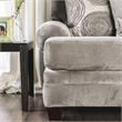 Furniture of America Sheryl Transitional Microfiber Loveseat in Gray
