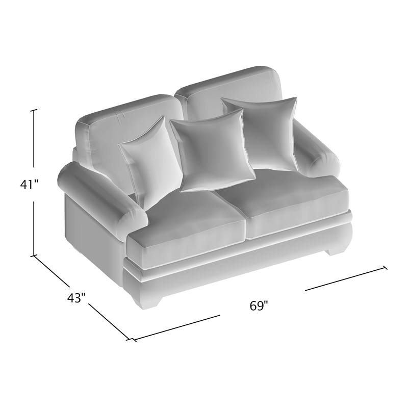 Furniture of America Sheryl Transitional Microfiber Loveseat in Gray