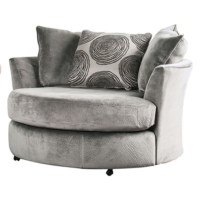 gray microfiber chair