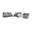 Furniture of America Sheryl Transitional Microfiber Swivel Chair in Gray