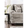 Furniture of America Sheryl Transitional 2-Piece Microfiber Sofa Set in Gray