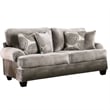 Furniture of America Sheryl Transitional 2-Piece Microfiber Sofa Set in Gray