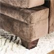 Furniture of America Sheryl Transitional Microfiber Upholstered Sofa in Brown