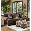 Furniture of America Sheryl Transitional Microfiber Upholstered Sofa in Brown