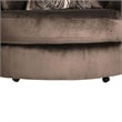 Furniture of America Sheryl Transitional Microfiber Swivel Chair in Brown