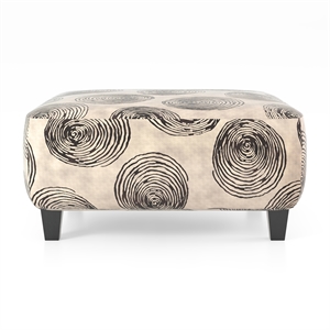 Furniture of America Sheryl Microfiber Upholstered Ottoman in Brown