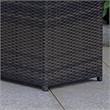 Furniture of America Daley Contemporary Glass Top Patio End Table in Brown