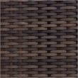 Furniture of America Daley Contemporary Glass Top Patio End Table in Brown