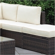 Furniture of America Daley Rattan Patio Armless Chair in Brown and Beige