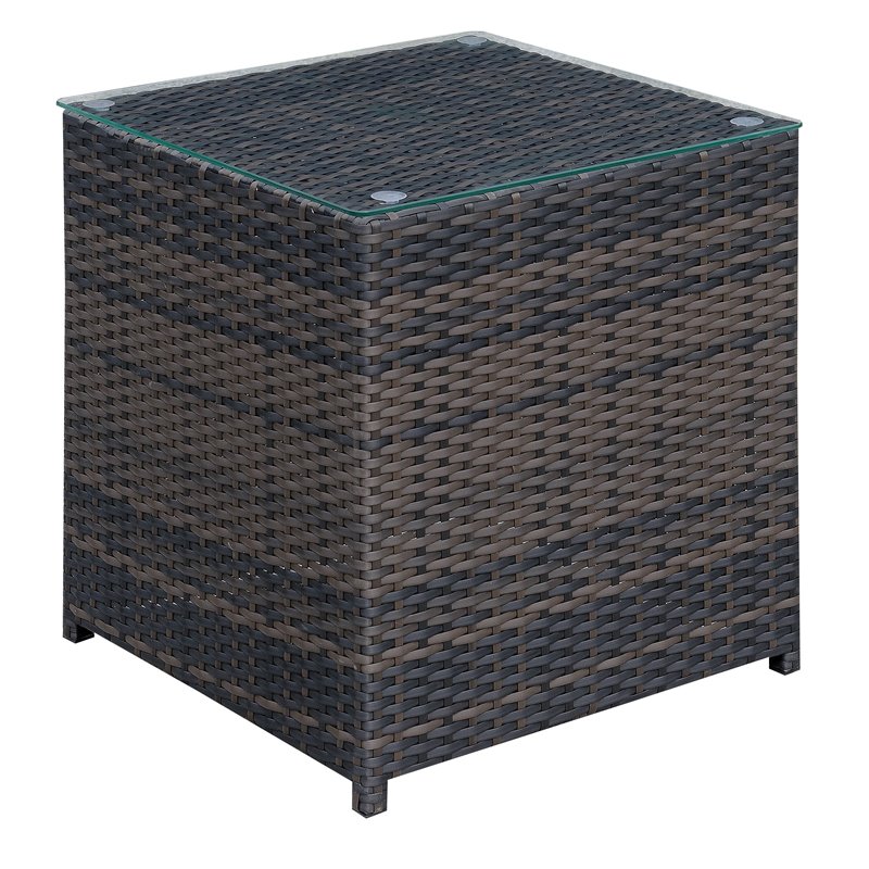 Furniture of America Daley Contemporary Brown Rattan Patio Sectional Set