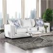 Furniture of America Malden Contemporary Chenille 2-Piece Sofa Set in Ivory