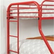 Furniture of America Sulie Transitional Metal Twin over Full Bunk Bed in Red