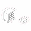 Furniture of America Bradford Solid Wood 3-Drawer Nightstand in Gray
