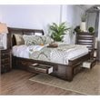 Furniture of America Bradford Wood Queen Storage Platform Bed in Brown Cherry