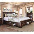 Furniture of America Bradford Wood Queen Storage Platform Bed in Brown Cherry