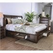 Furniture of America Bradford Wood California King Storage Bed in Brown Cherry