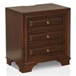 Furniture of America Bradford Solid Wood 3-Drawer Nightstand in Brown Cherry