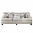 Furniture of America Verdugo Transitional Fabric 2-Piece Sofa Set in Light Gray