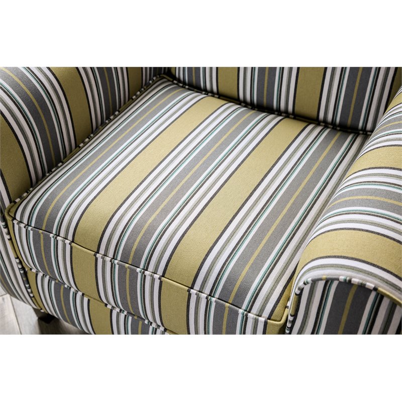 yellow pattern accent chair