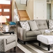Furniture of America Shila Contemporary Fabric Tufted Sofa in Light Gray