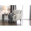 Furniture of America Shila Contemporary Fabric Accent Chair in Floral Beige
