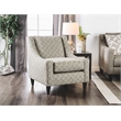 Furniture of America Shila Contemporary Fabric Accent Chair in Gray Geometric