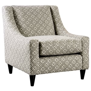 Furniture of America Shila Contemporary Fabric Accent Chair in Gray Geometric