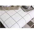 Furniture of America Shila Fabric Coffee Table Ottoman in White and Gray