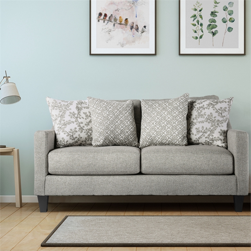 Furniture Of America Shila Fabric Stain Resistant 2 Piece Sofa In