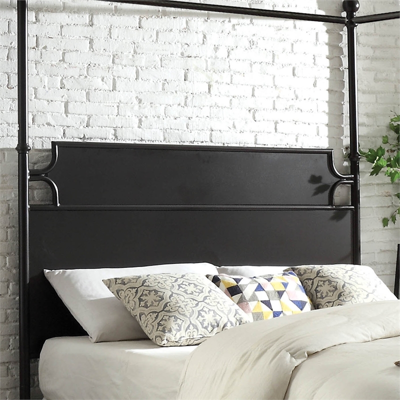 Furniture Of America Mallie Metal California King Canopy Bed In Bronze And Black Cymax Business Furniture Of America Mallie Metal, Black Canopy Cal King Bed
