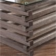 Furniture of America Merridin Transitional Solid Wood Coffee Table in Gray
