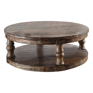 furniture of america joss round coffee table