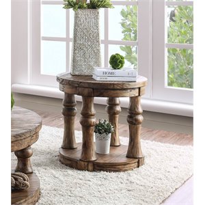 furniture of america joss round end table